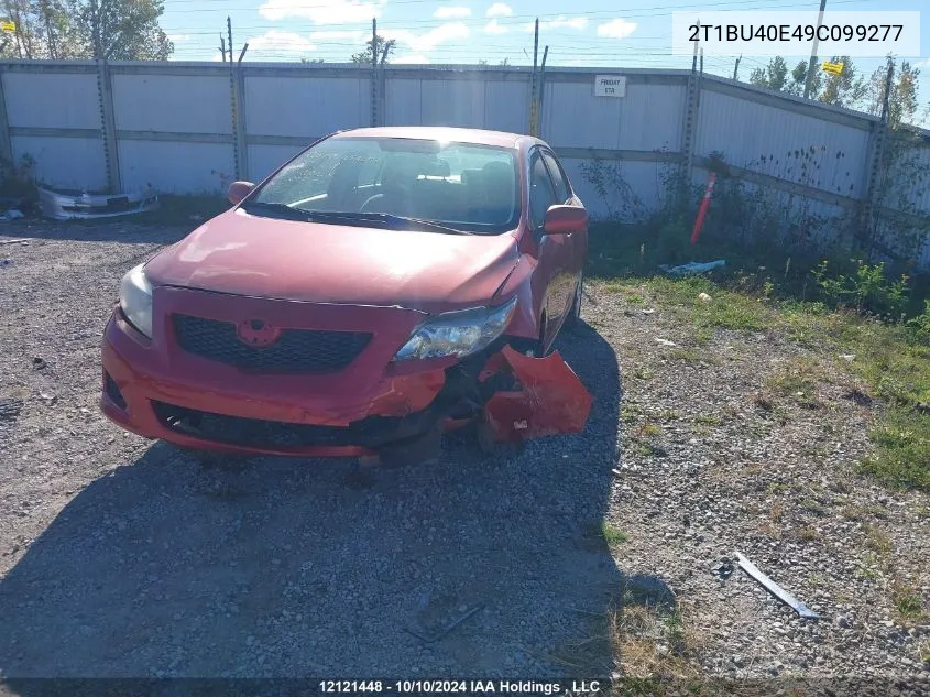 2009 Toyota Corolla S/Le/Xle VIN: 2T1BU40E49C099277 Lot: 12121448