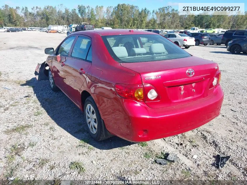 2009 Toyota Corolla S/Le/Xle VIN: 2T1BU40E49C099277 Lot: 12121448