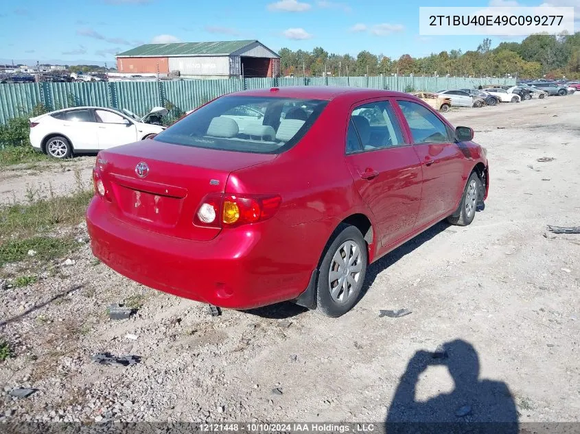 2009 Toyota Corolla S/Le/Xle VIN: 2T1BU40E49C099277 Lot: 12121448