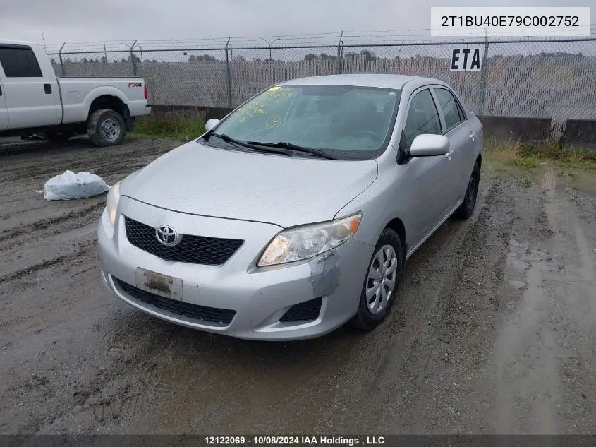 2009 Toyota Corolla S/Le/Xle VIN: 2T1BU40E79C002752 Lot: 12122069