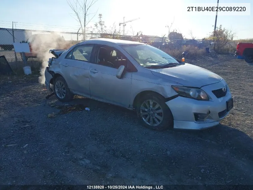 2009 Toyota Corolla S/Le/Xle VIN: 2T1BU40E29C089220 Lot: 12135928