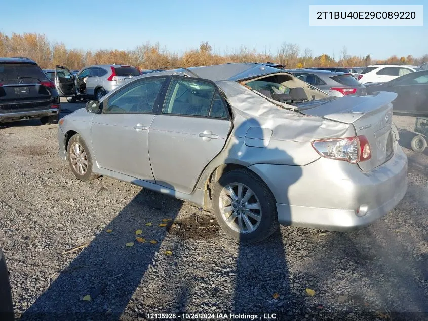 2009 Toyota Corolla S/Le/Xle VIN: 2T1BU40E29C089220 Lot: 12135928