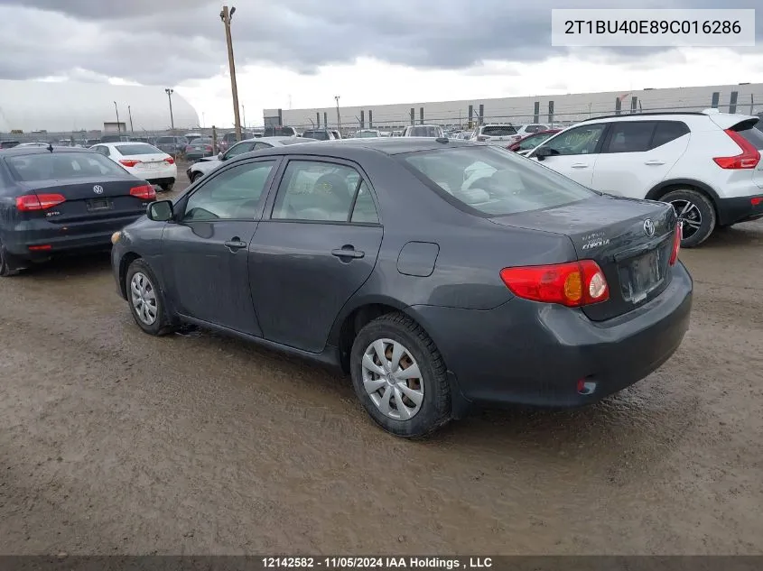 2009 Toyota Corolla S/Le/Xle VIN: 2T1BU40E89C016286 Lot: 12142582