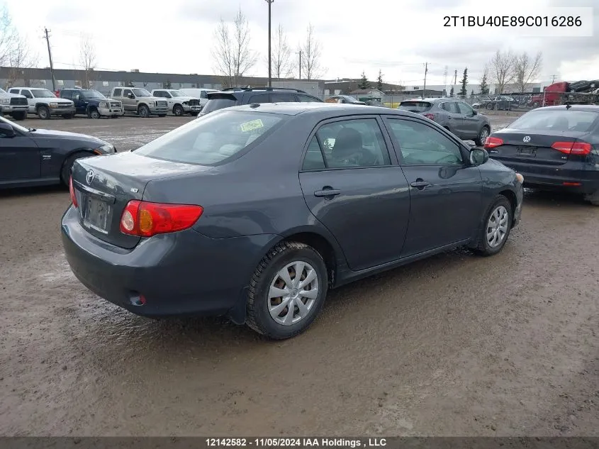 2009 Toyota Corolla S/Le/Xle VIN: 2T1BU40E89C016286 Lot: 12142582