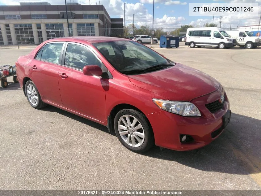 2009 Toyota Corolla Le VIN: 2T1BU40E99C001246 Lot: 20176621