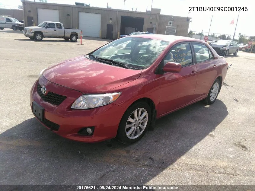 2009 Toyota Corolla Le VIN: 2T1BU40E99C001246 Lot: 20176621