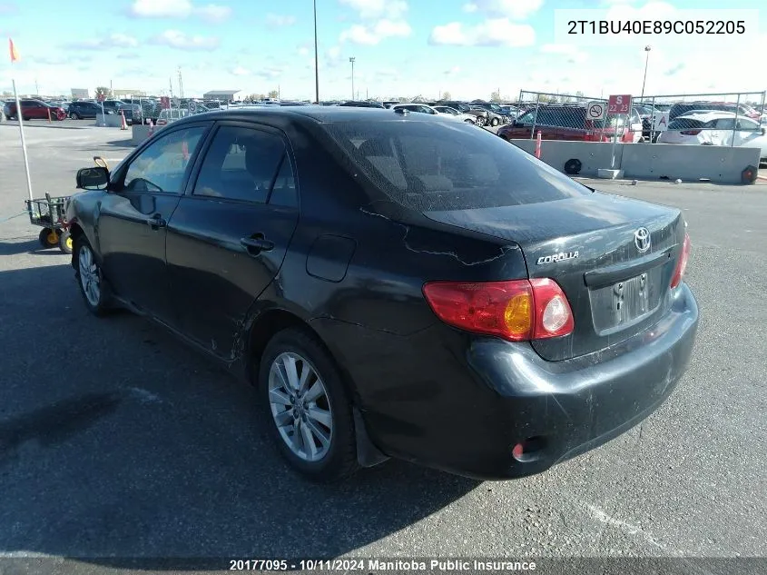 2009 Toyota Corolla Le VIN: 2T1BU40E89C052205 Lot: 20177095