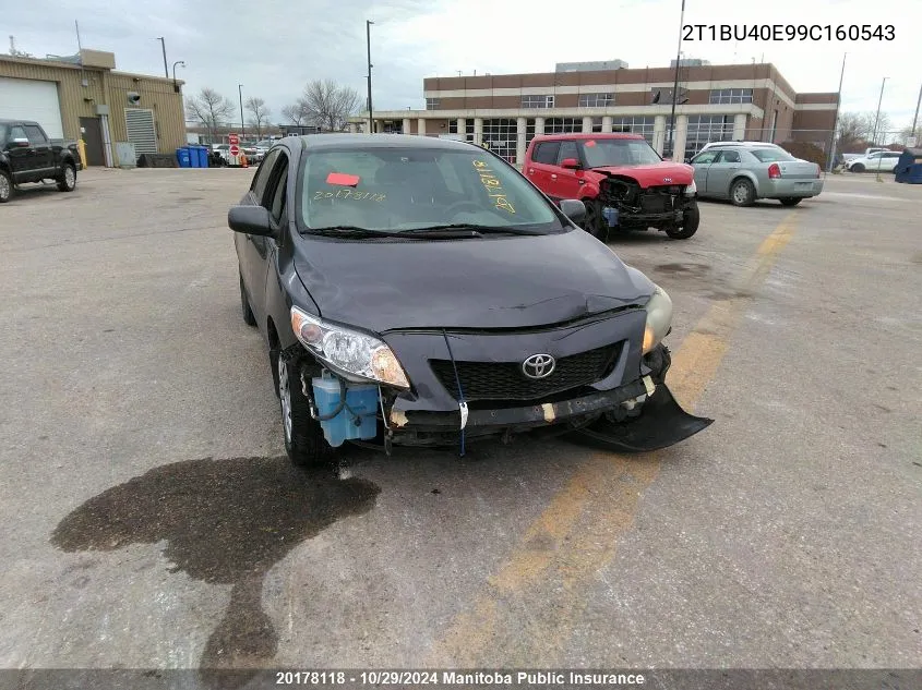 2009 Toyota Corolla Ce VIN: 2T1BU40E99C160543 Lot: 20178118