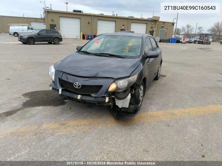 2009 Toyota Corolla Ce VIN: 2T1BU40E99C160543 Lot: 20178118