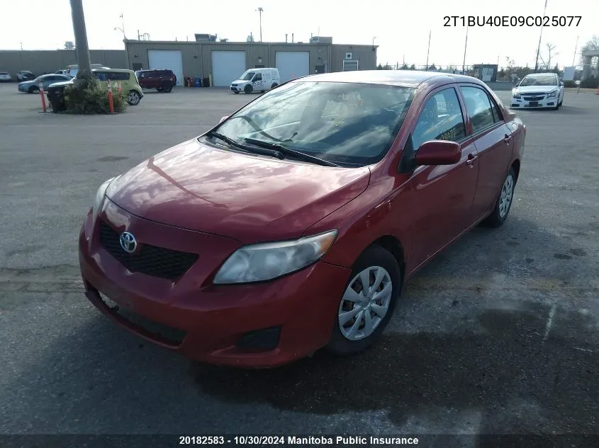 2009 Toyota Corolla Ce VIN: 2T1BU40E09C025077 Lot: 20182583