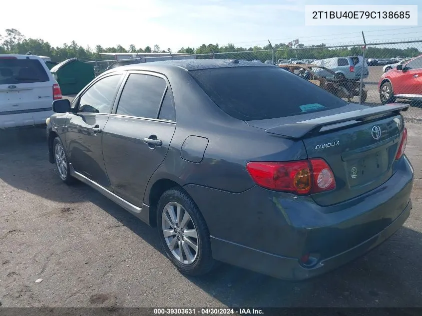 2009 Toyota Corolla S VIN: 2T1BU40E79C138685 Lot: 39303631