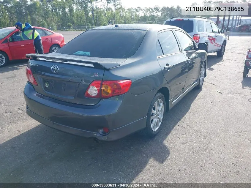 2009 Toyota Corolla S VIN: 2T1BU40E79C138685 Lot: 39303631