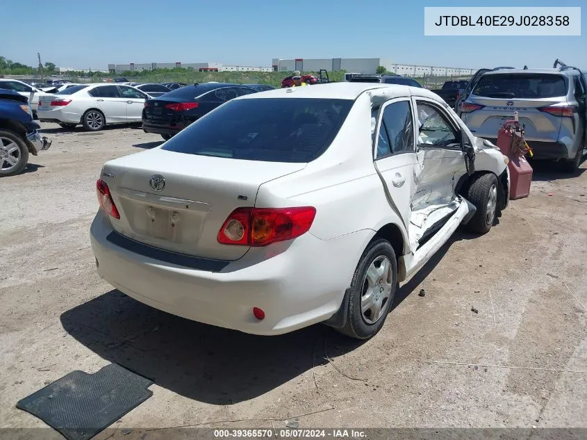 2009 Toyota Corolla Le VIN: JTDBL40E29J028358 Lot: 39365570