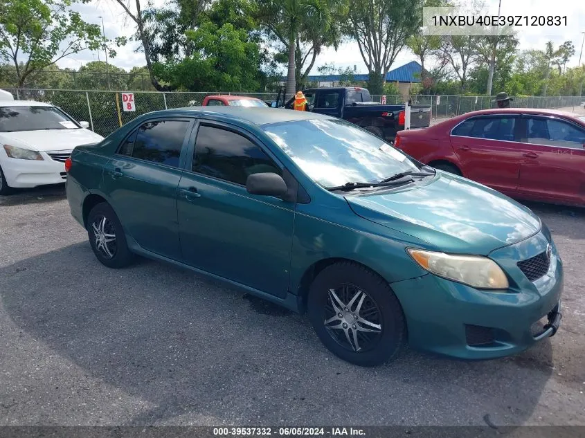 2009 Toyota Corolla VIN: 1NXBU40E39Z120831 Lot: 39537332