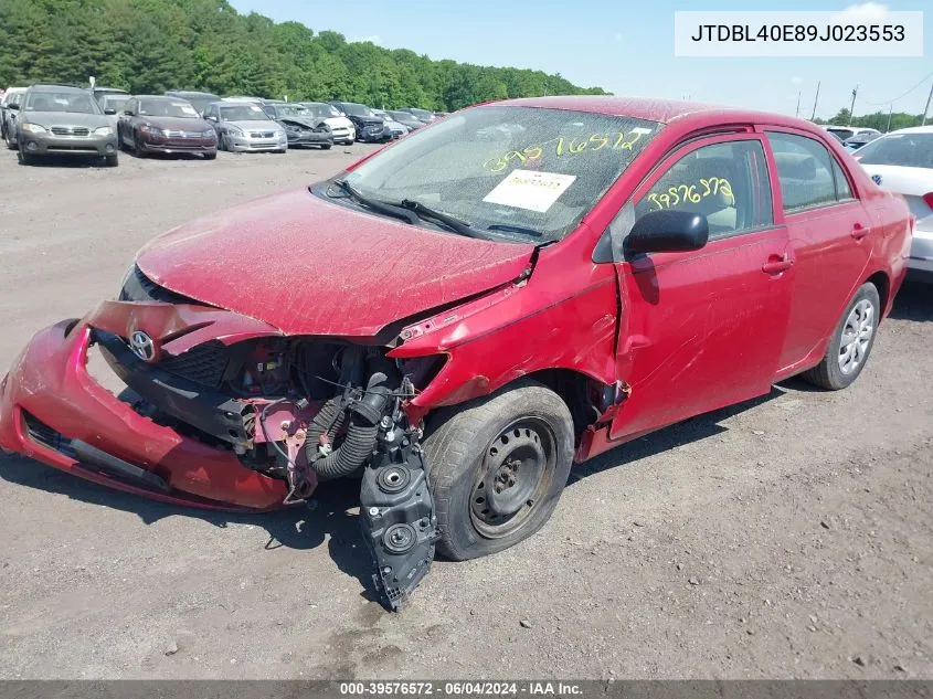 2009 Toyota Corolla VIN: JTDBL40E89J023553 Lot: 39576572