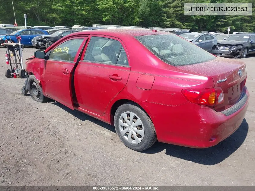 2009 Toyota Corolla VIN: JTDBL40E89J023553 Lot: 39576572