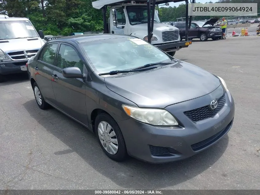 2009 Toyota Corolla Le VIN: JTDBL40E099064924 Lot: 39580042