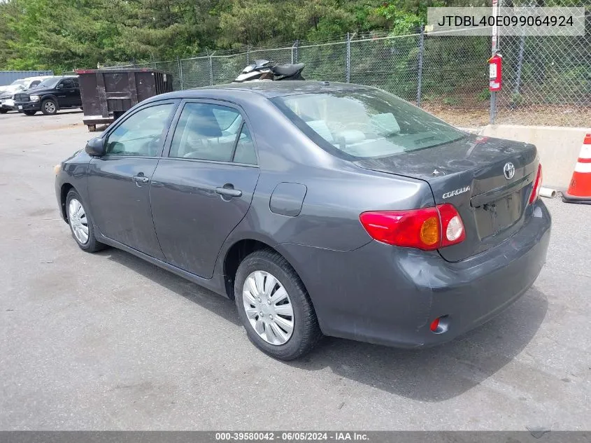 JTDBL40E099064924 2009 Toyota Corolla Le