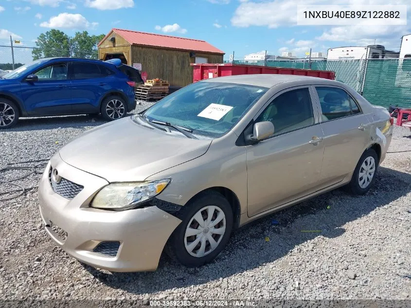 2009 Toyota Corolla Le VIN: 1NXBU40E89Z122882 Lot: 39592383