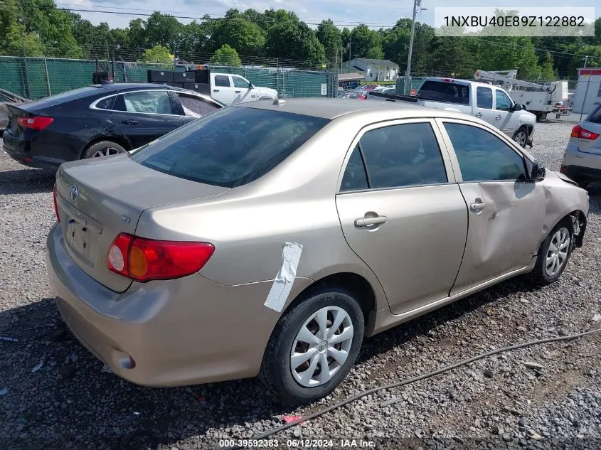 2009 Toyota Corolla Le VIN: 1NXBU40E89Z122882 Lot: 39592383