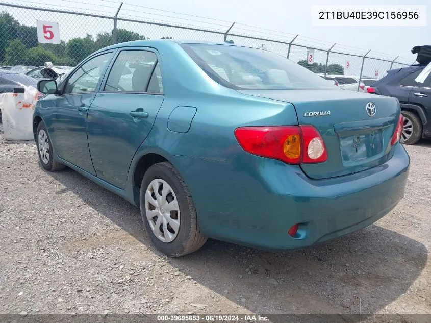 2009 Toyota Corolla S/Le/Xle VIN: 2T1BU40E39C156956 Lot: 39695653