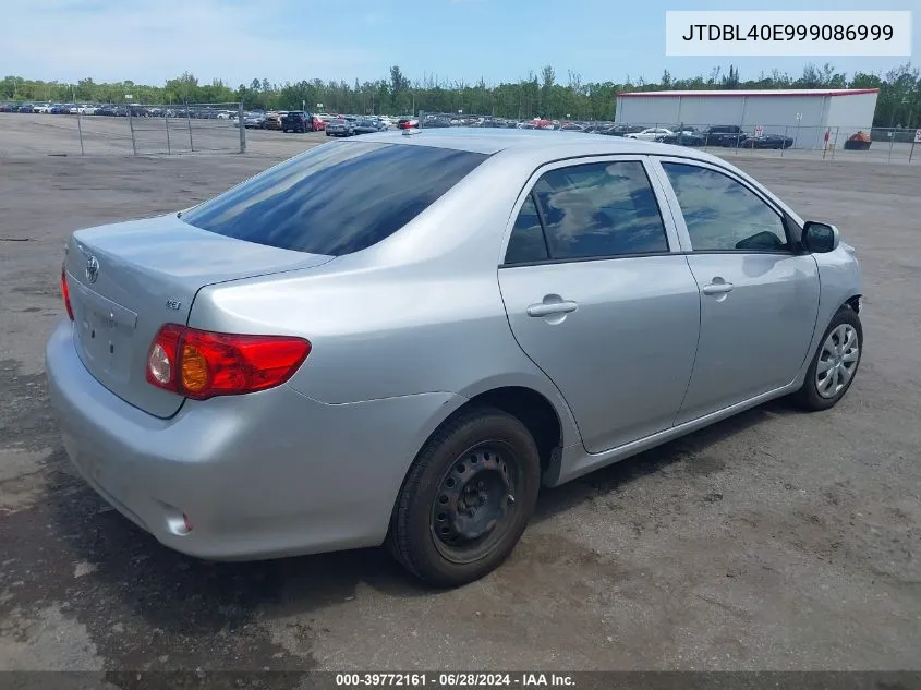 2009 Toyota Corolla Le VIN: JTDBL40E999086999 Lot: 39772161