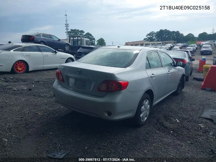 2T1BU40E09C025158 2009 Toyota Corolla Le