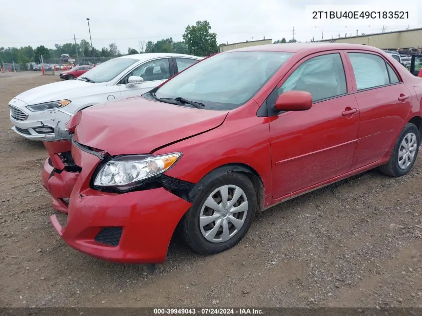 2009 Toyota Corolla Le/S/Xle VIN: 2T1BU40E49C183521 Lot: 39949043