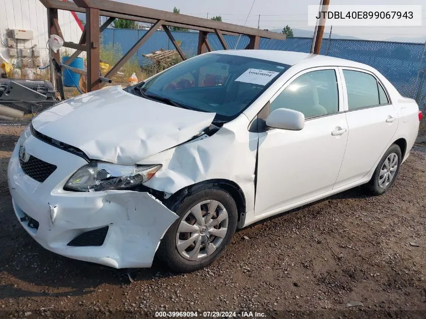 JTDBL40E899067943 2009 Toyota Corolla Le