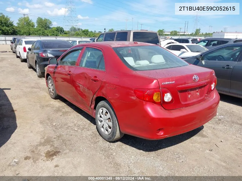 2009 Toyota Corolla Le VIN: 2T1BU40E59C052615 Lot: 40001345