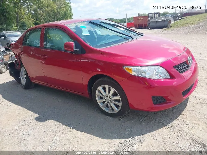 2009 Toyota Corolla S/Le/Xle VIN: 2T1BU40E49C013675 Lot: 40073880