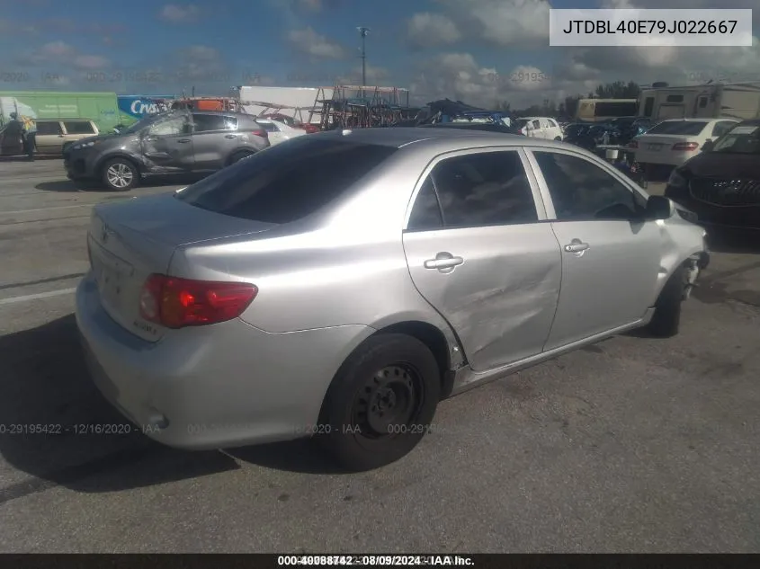 JTDBL40E79J022667 2009 Toyota Corolla Le