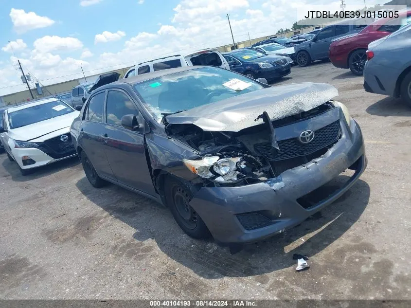 2009 Toyota Corolla VIN: JTDBL40E39J015005 Lot: 40104193