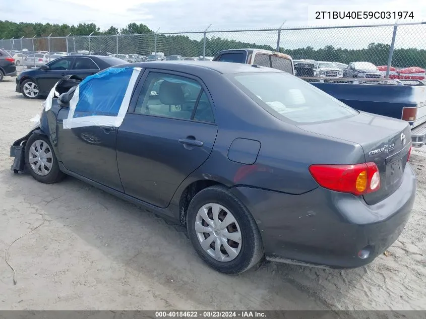 2009 Toyota Corolla VIN: 2T1BU40E59C031974 Lot: 40184622