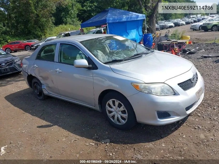 2009 Toyota Corolla Le VIN: 1NXBU40E59Z114786 Lot: 40196049