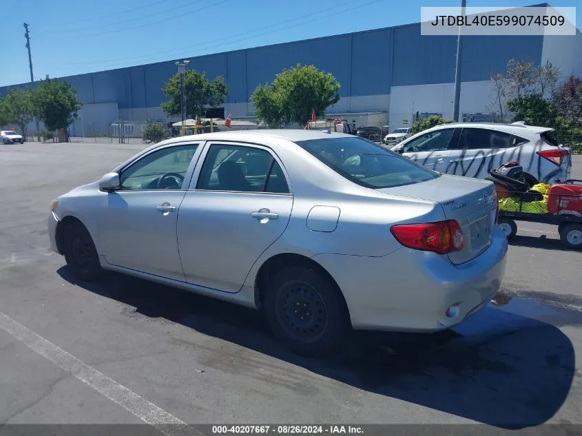 2009 Toyota Corolla Le VIN: JTDBL40E599074509 Lot: 40207667