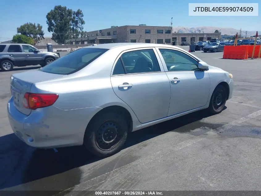 2009 Toyota Corolla Le VIN: JTDBL40E599074509 Lot: 40207667