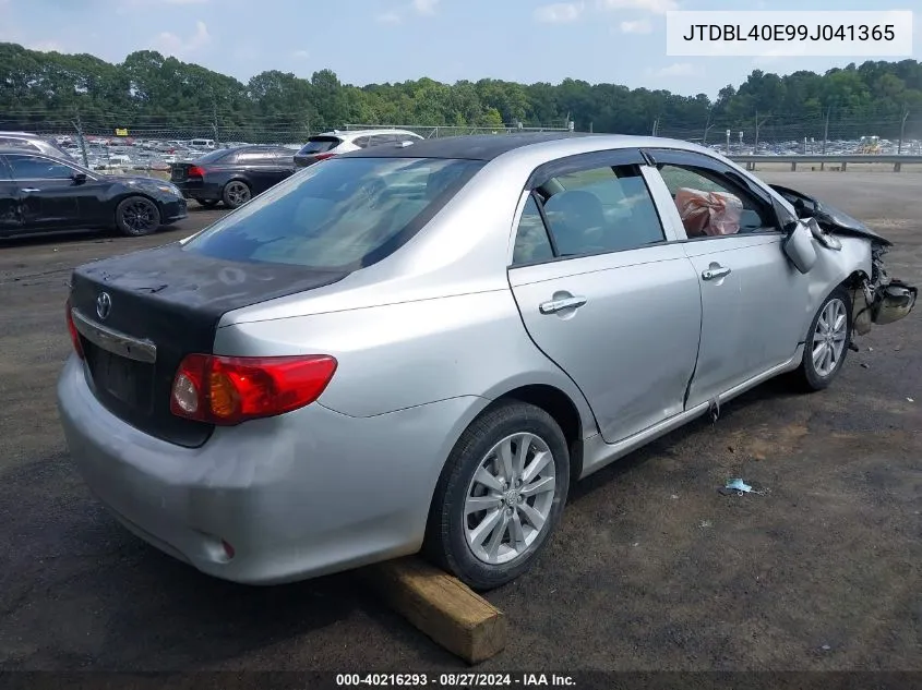 2009 Toyota Corolla Le VIN: JTDBL40E99J041365 Lot: 40216293