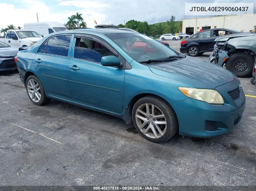 2009 Toyota Corolla Le VIN: JTDBL40E299060437 Lot: 40217518