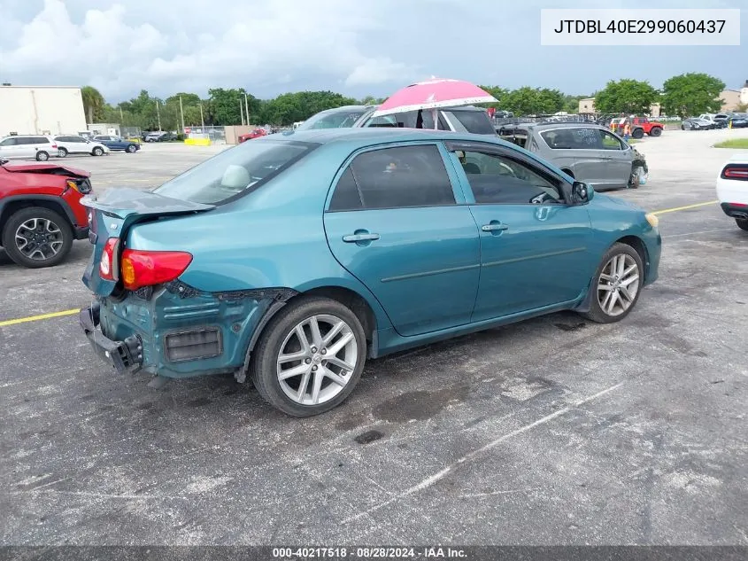 2009 Toyota Corolla Le VIN: JTDBL40E299060437 Lot: 40217518