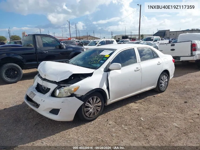 1NXBU40E19Z117359 2009 Toyota Corolla Le