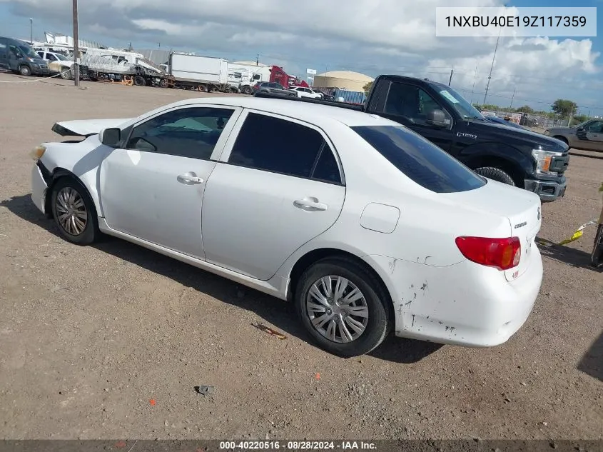 1NXBU40E19Z117359 2009 Toyota Corolla Le