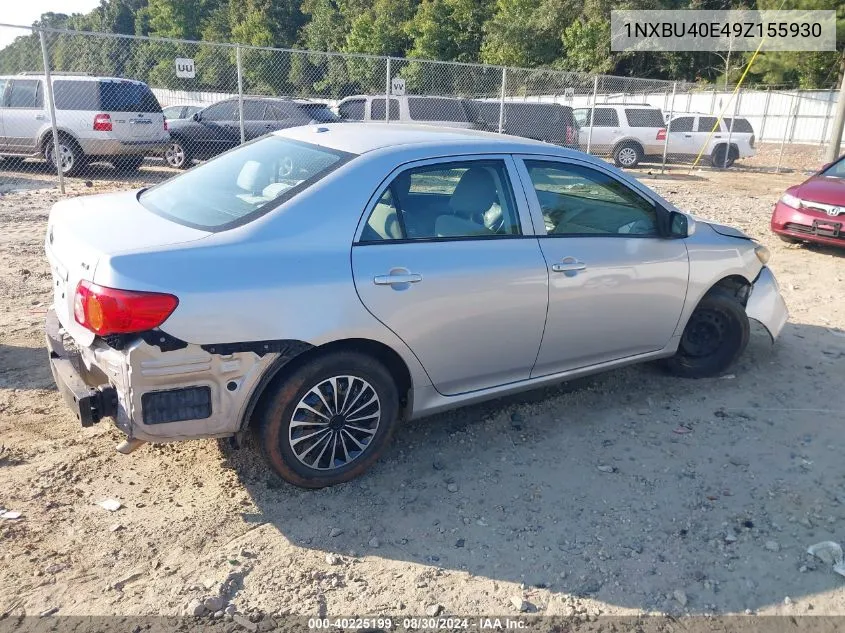 2009 Toyota Corolla Le VIN: 1NXBU40E49Z155930 Lot: 40225199