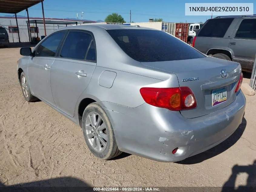 2009 Toyota Corolla Xle VIN: 1NXBU40E29Z001510 Lot: 40225464