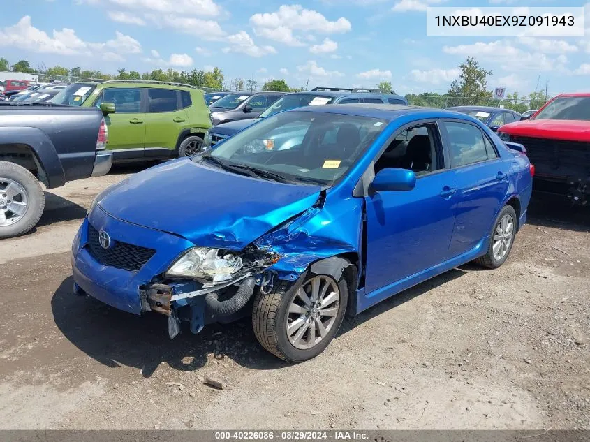 2009 Toyota Corolla S VIN: 1NXBU40EX9Z091943 Lot: 40226086