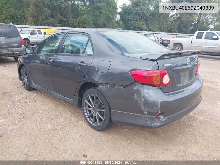 2009 Toyota Corolla S VIN: 1NXBU40E69Z040309 Lot: 40241403