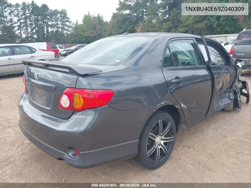 2009 Toyota Corolla S VIN: 1NXBU40E69Z040309 Lot: 40241403