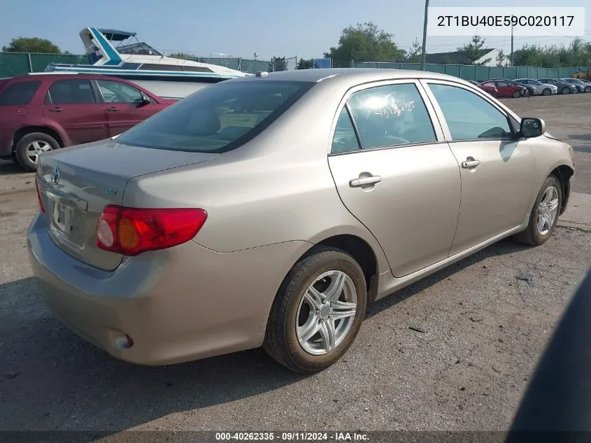 2009 Toyota Corolla Le VIN: 2T1BU40E59C020117 Lot: 40262335