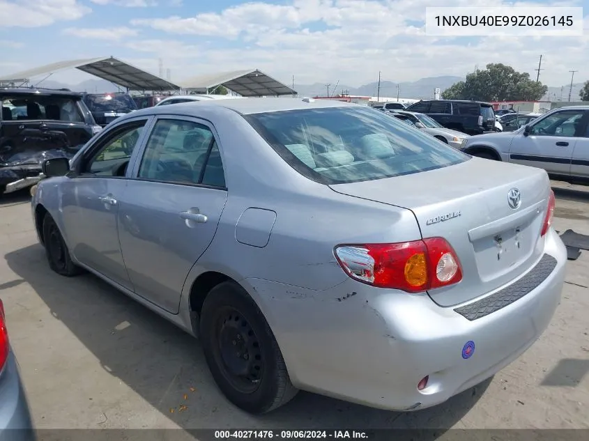 2009 Toyota Corolla VIN: 1NXBU40E99Z026145 Lot: 40271476