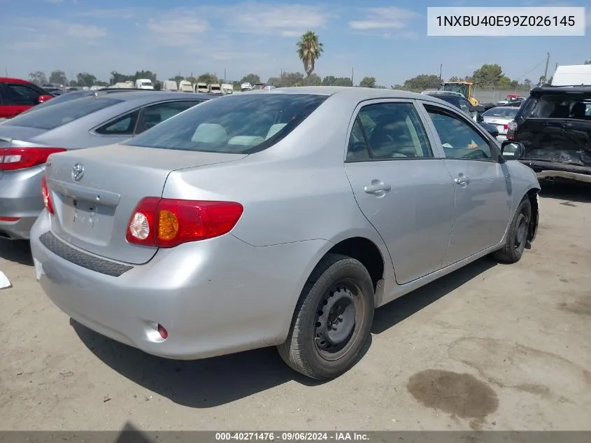 2009 Toyota Corolla VIN: 1NXBU40E99Z026145 Lot: 40271476